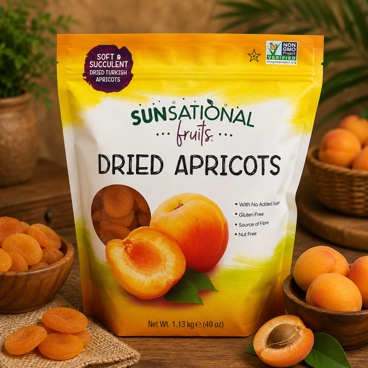 Sunsational Fruits Dried Apricots, 1.13kg