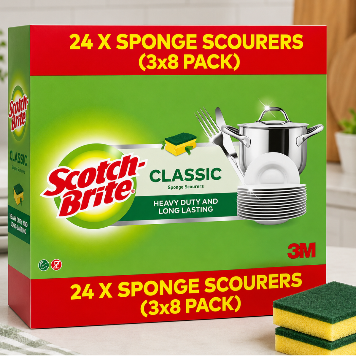 Scotch-Brite Scourer, 24 Pack