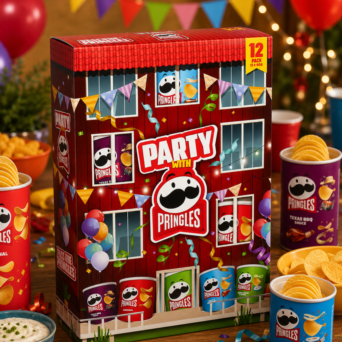 Pringles Party Pack, 12x40g