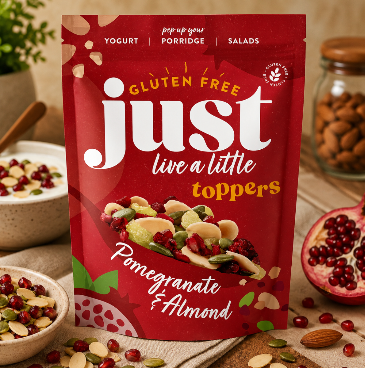 Just Pomegranate and Almond Topper, 1kg