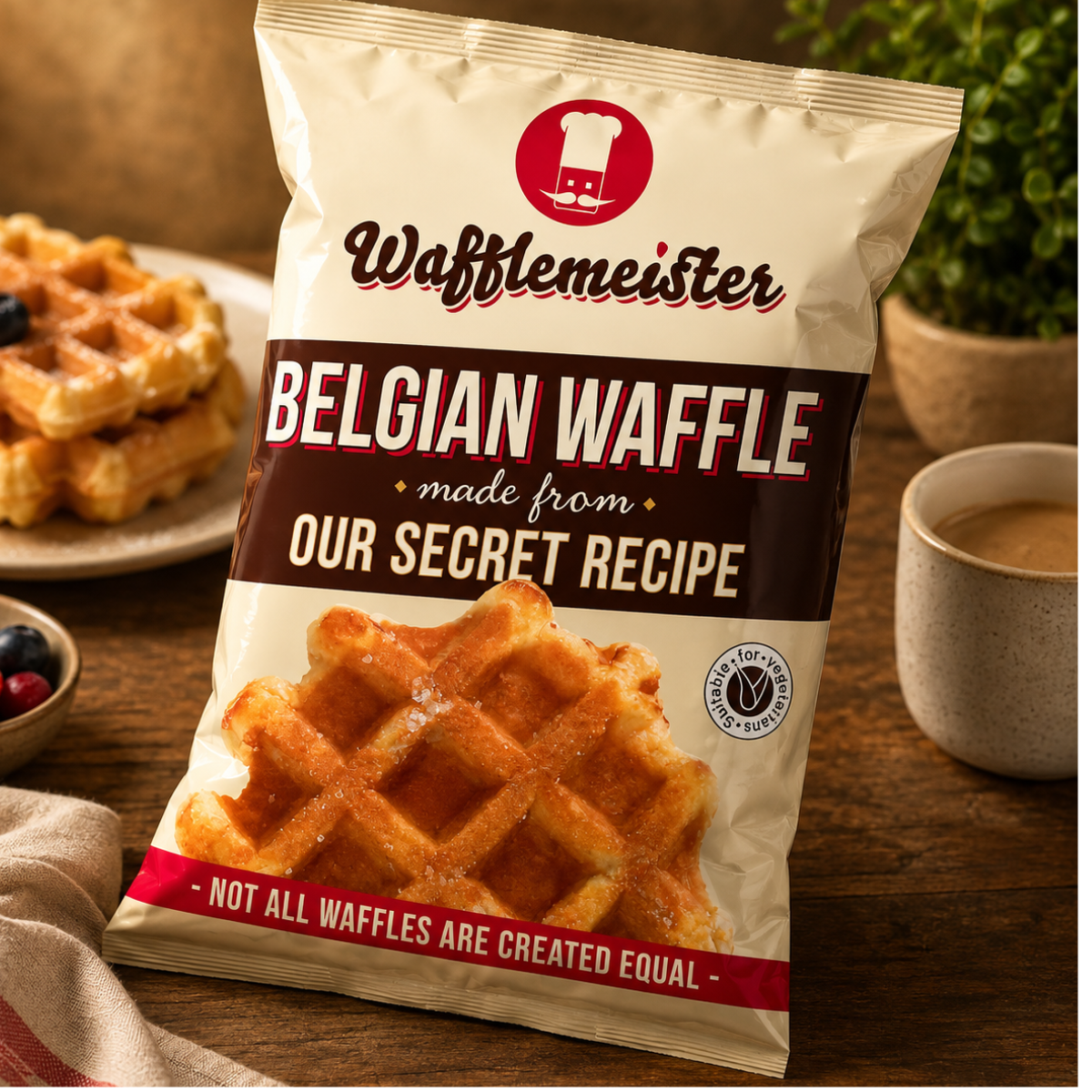 Wafflemeister Belgian Waffles, 28 x 90g