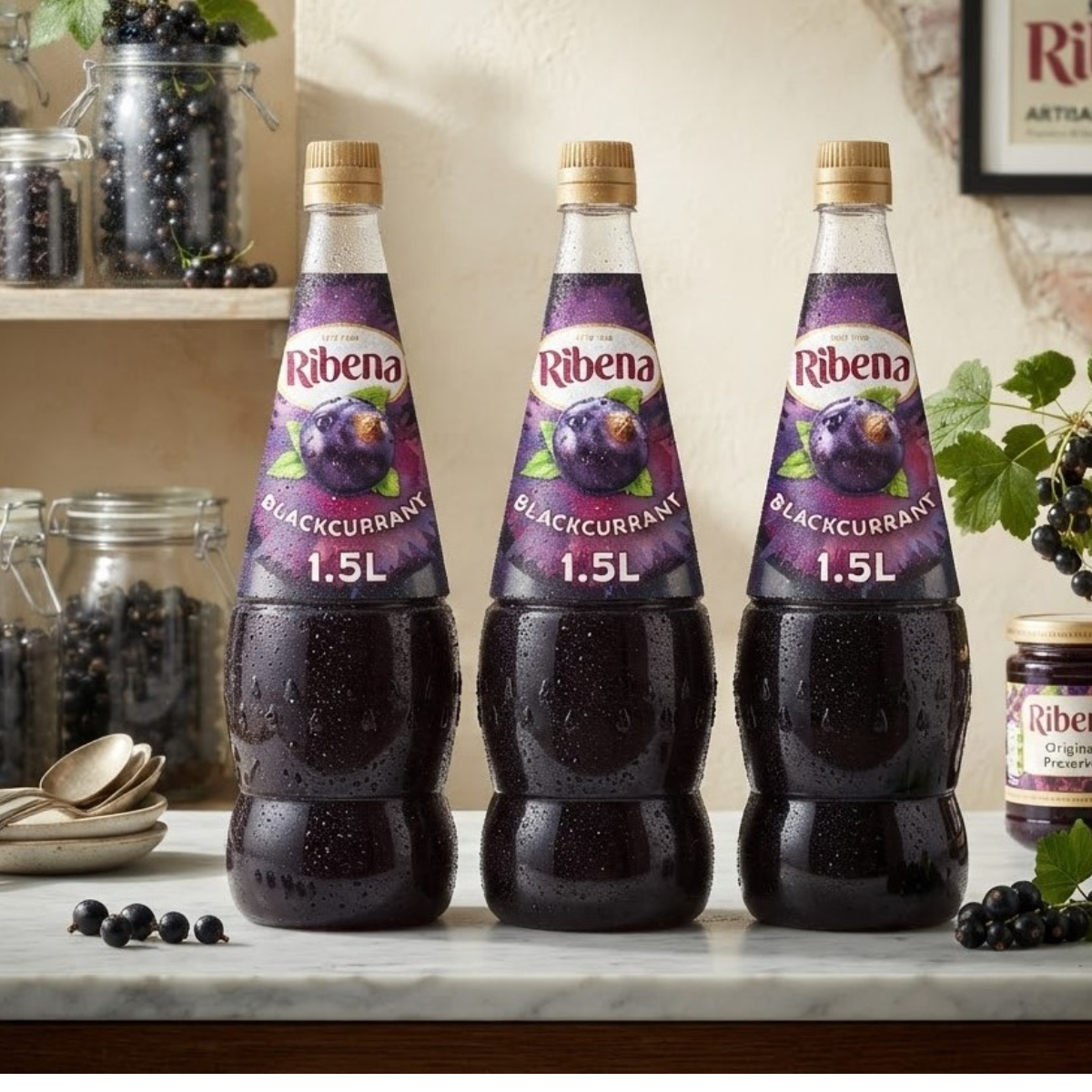 Ribena Blackcurrant Squash, 3 x 1.5L