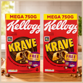 Kellogg's Krave Chocolate Hazelnut, 2 x 750g