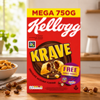 Kellogg's Krave Chocolate Hazelnut, 2 x 750g