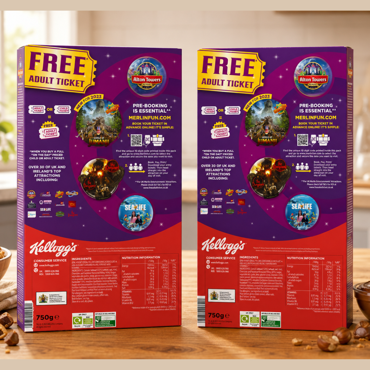 Kellogg's Krave Chocolate Hazelnut, 2 x 750g
