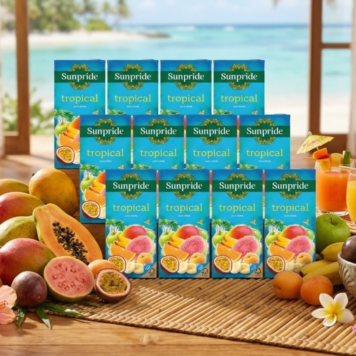 Sunpride Tropical Juice, 12 x 1L