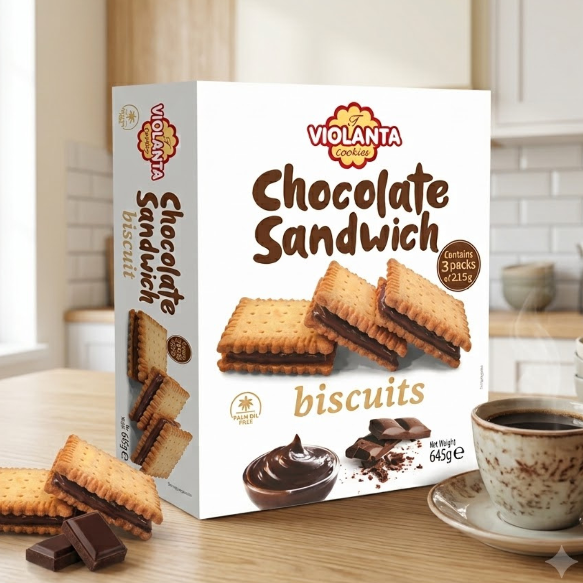 Violanta Chocolate Sandwich Biscuits, 645g