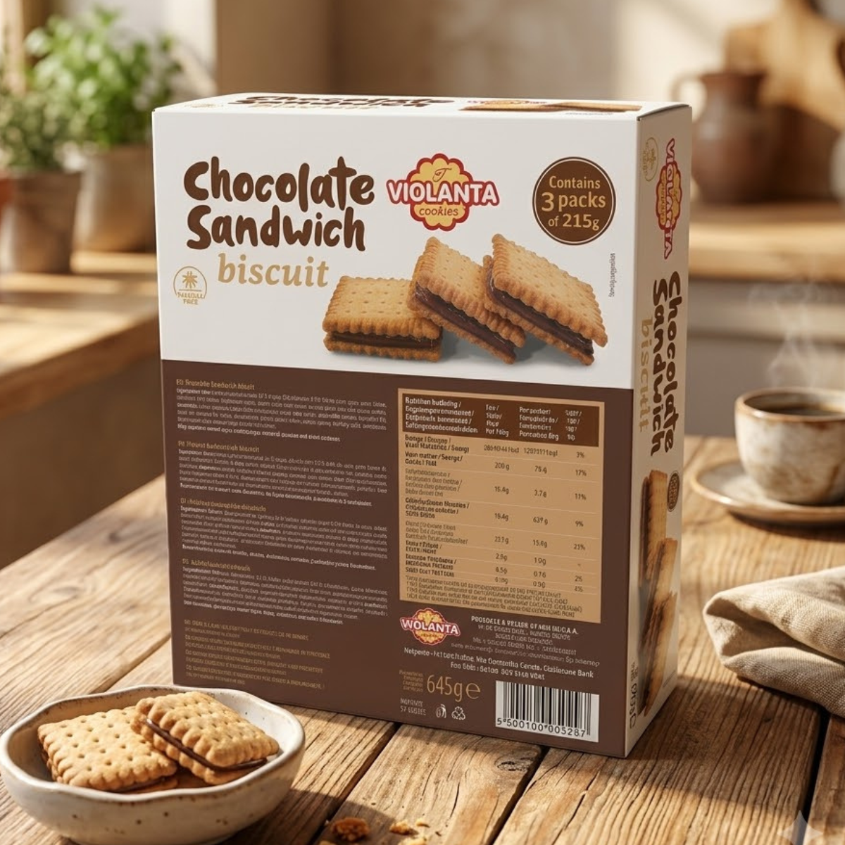 Violanta Chocolate Sandwich Biscuits, 645g