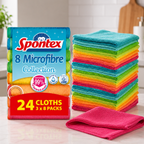 Spontex Microfibre Cloths, 24 Pack