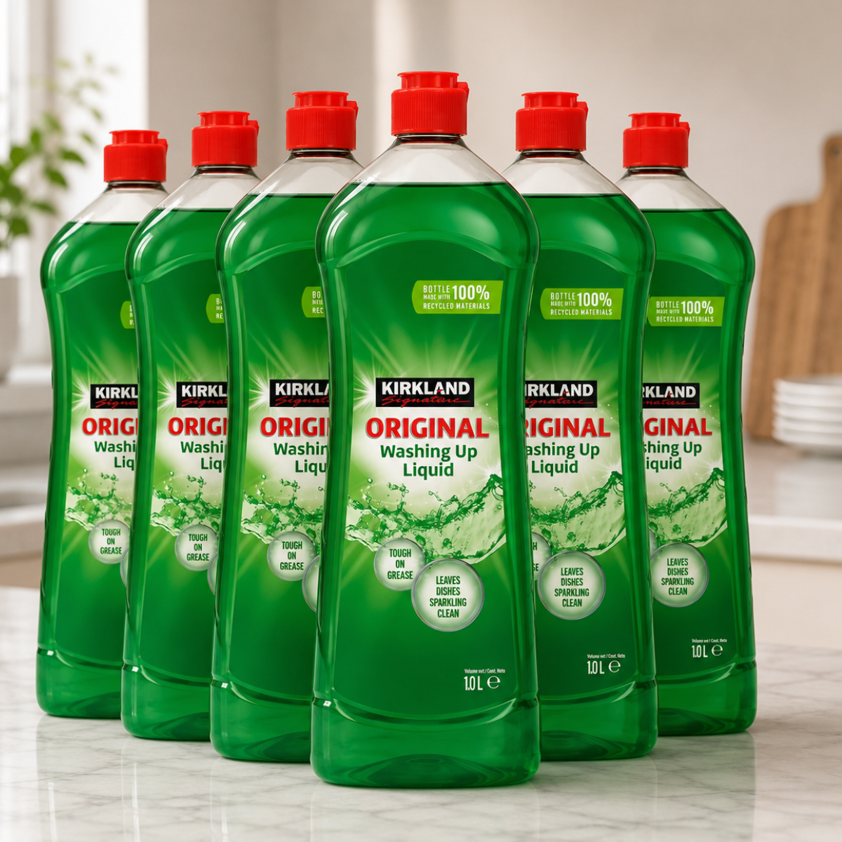 Kirkland Signature Washing Up Liquid, 6 x 1L