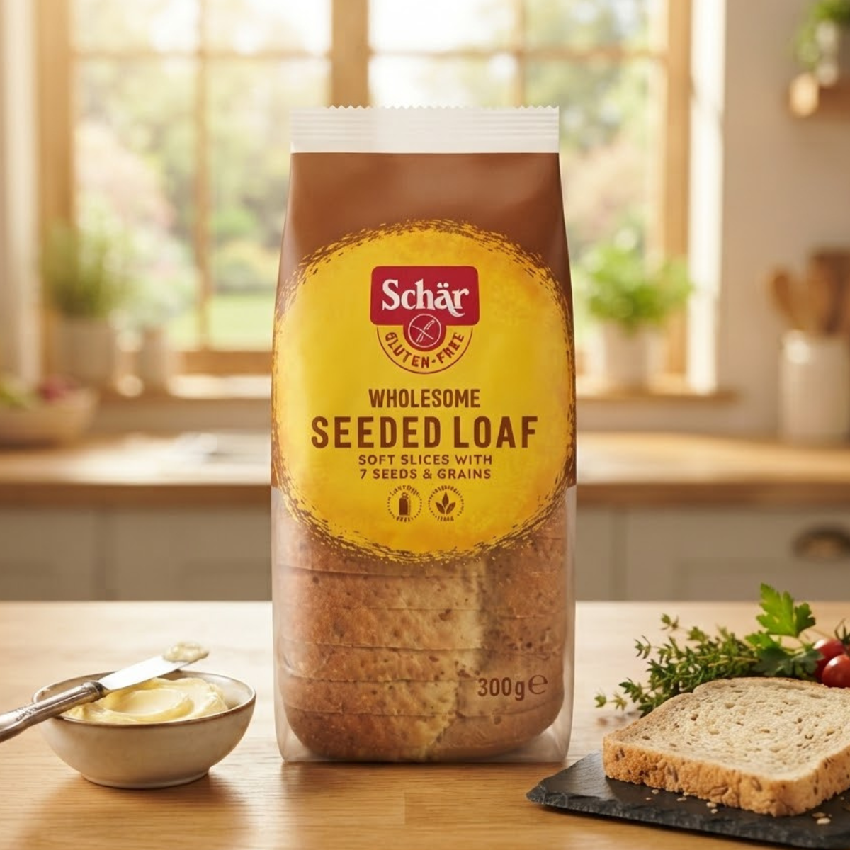 Schar Gluten-Free Soft Seeded scliced Loaf 300g - 7 Seeds & Grains Sourdough