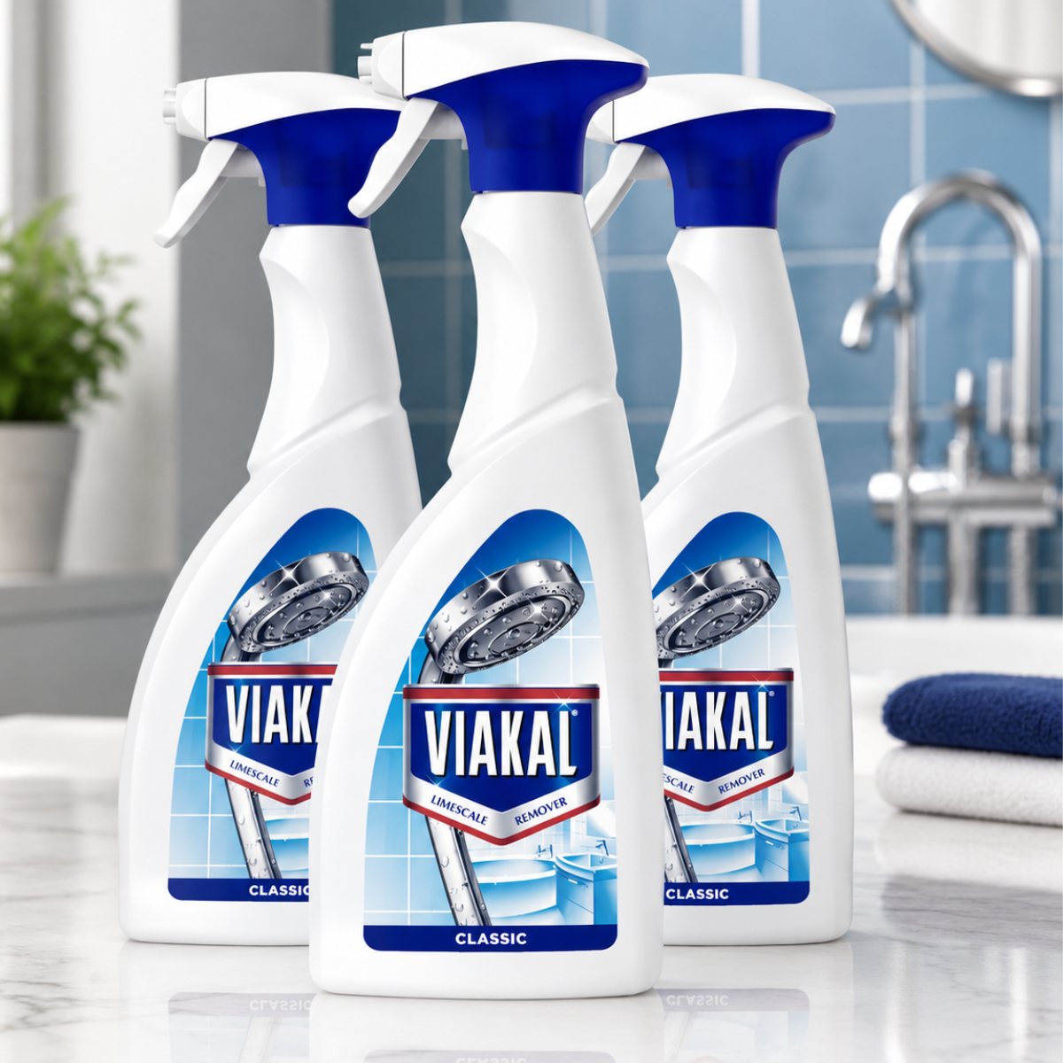 Viakal Limescale Removal Spray, 3 x 750ml