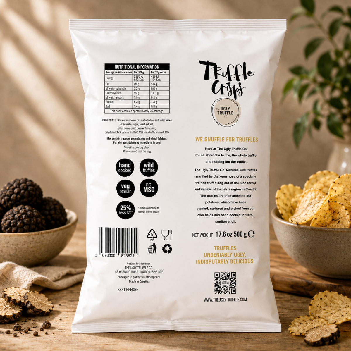 The Ugly Truffle Co. Truffle Crisps, 500g