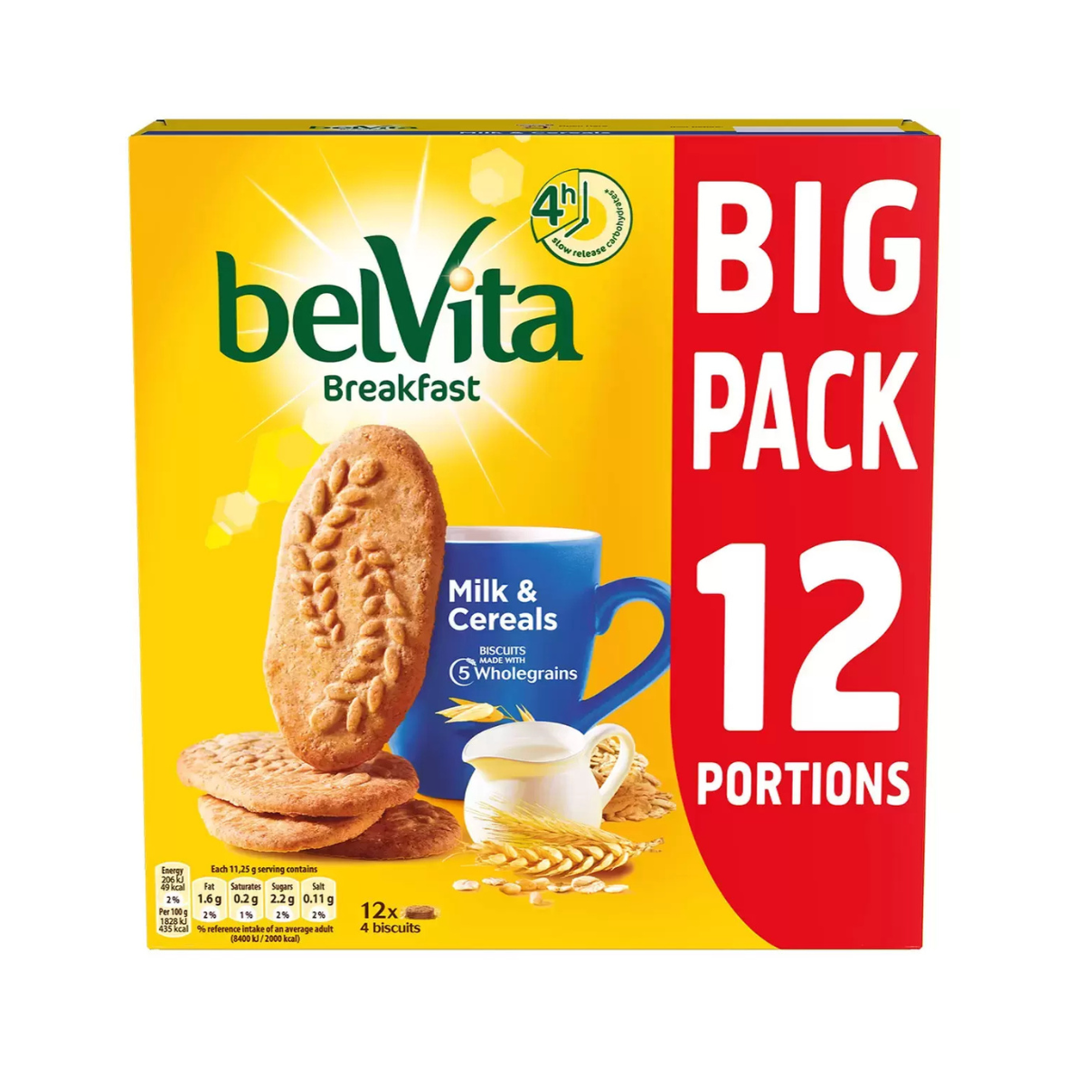 BelVita Breakfast Milk & Cereals, 2 x 12 Pack