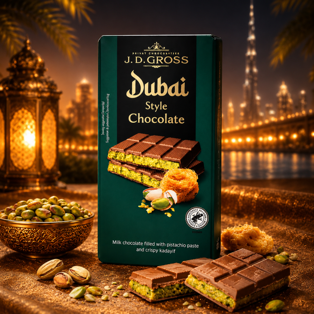 Dubai Style Chocolate Summer Indulgent Treat