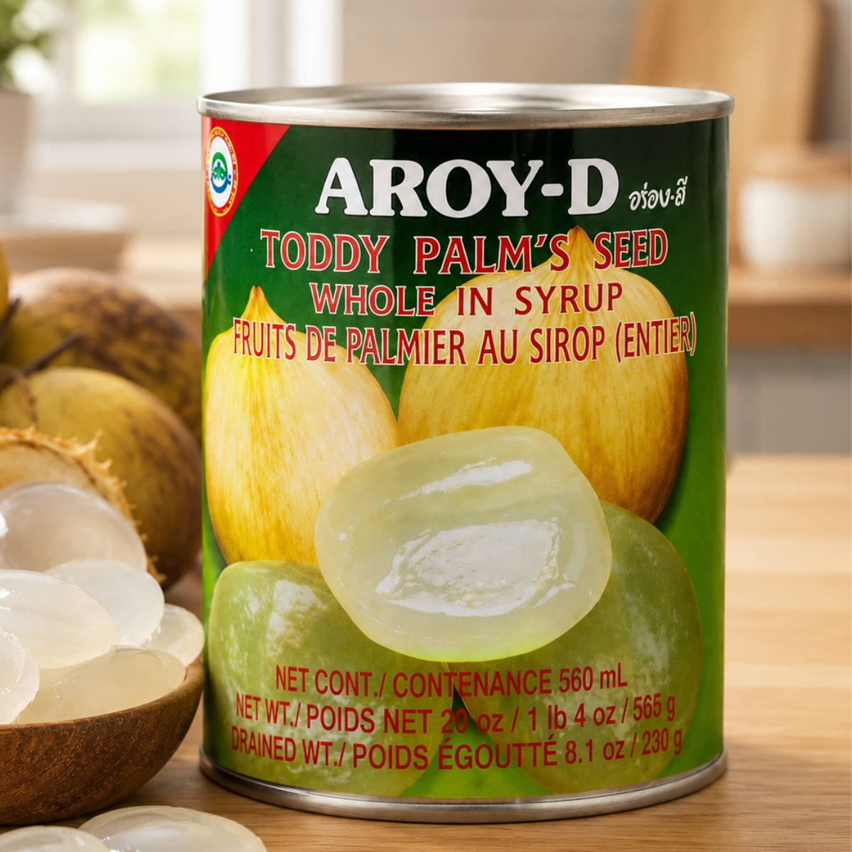 AROY-D Toddy Palm Seed Whole in Syrup 565G