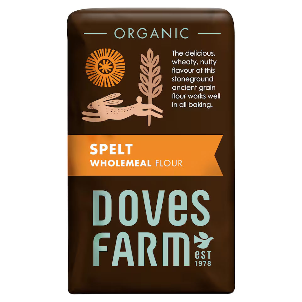 Doves Farm Organic Spelt Wholemeal Flour 1Kg (Pack of 1)