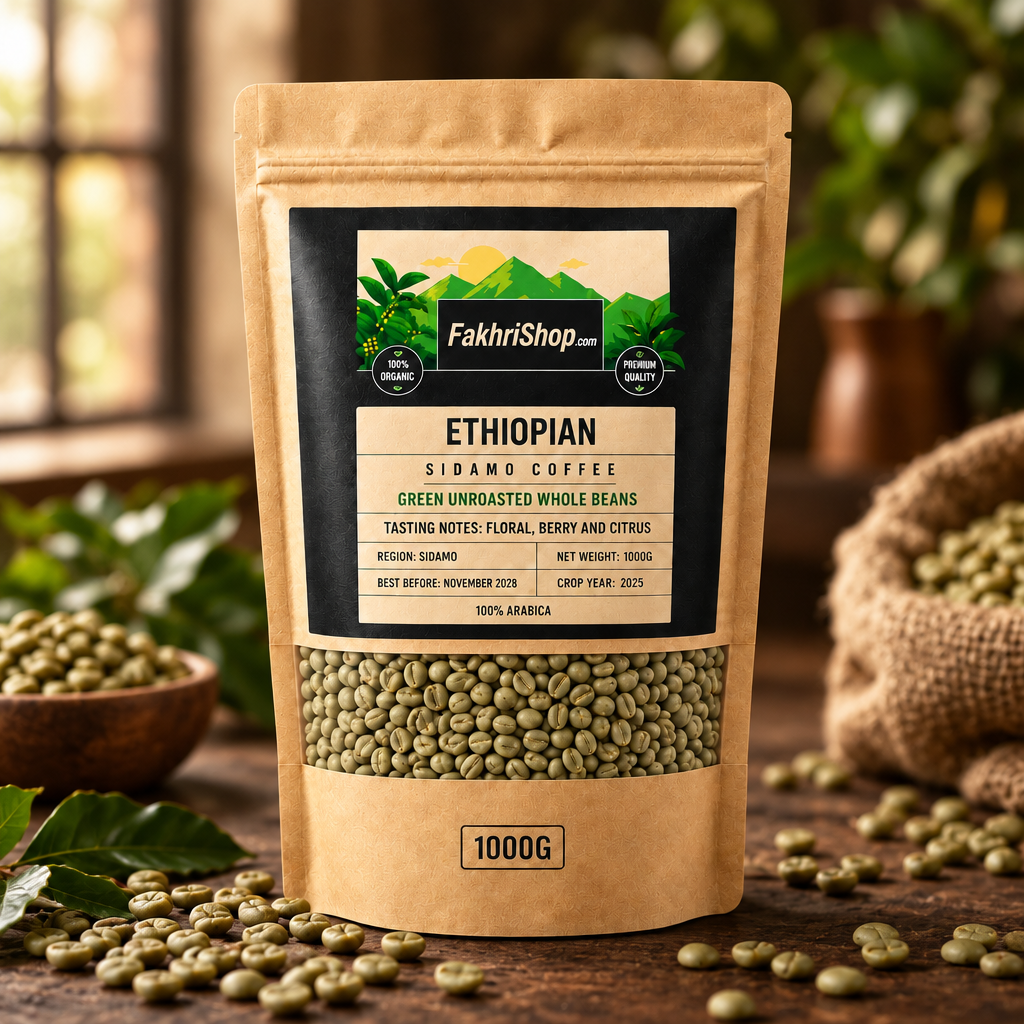 Ethiopian Sidamo Unroasted Green Whole Bean Coffee 1KG