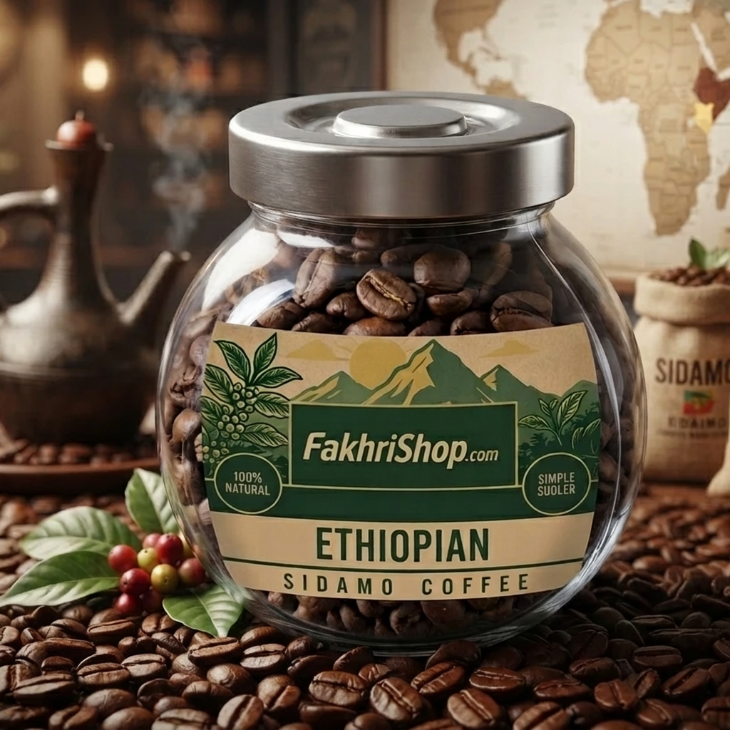 Ethiopian Sidamo Roasted Coffee Beans 100g Jar