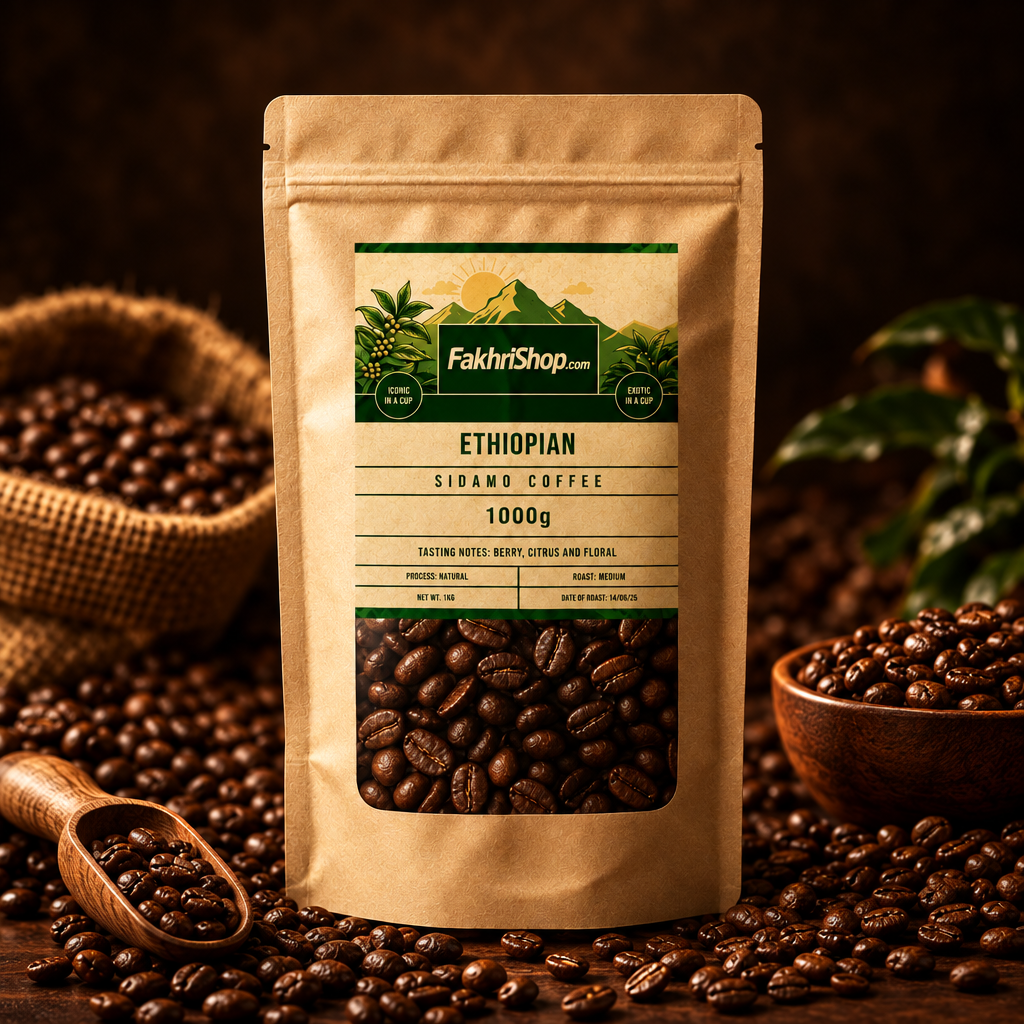 Ethiopian Sidamo Roasted Coffee Beans 1kg