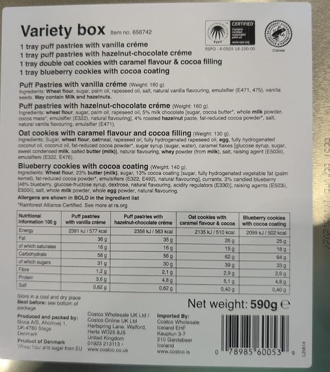 FAKHRI Danish Cookie Collection Variety Box 590g (Pack of 1)
