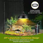 Fakhri 2 Pack E27 Reptile Black Ceramic Heat Lamp Holders with 39" Hanging Chain & 280cm Cable