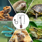 Fakhri 2 Pack E27 Reptile Brown Ceramic Heat Lamp Holders with 39" Hanging Chain & 280cm Cable