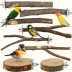 Fakhri 8pcs Apple Branch Wooden Bird Perch Set for Parrots & Small Birds