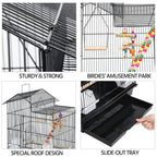 Fakhri 99 cm Tall Metal Parrot Cage Birdcage w/Swing