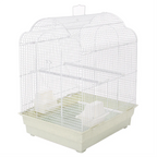 Fakhri Arched Roof Bird Travel Small Cage White 41 x 35.5 x 54cm
