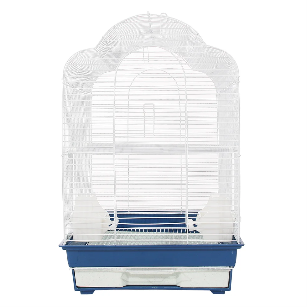 Fakhri Arched Roof Small Bird Travel Cage Blue 41 x 35.5 x 54cm