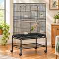 Fakhri Bird Cage, with Stand, Wheels, Toys, for Budgies, Finches, Parakeets 79L x 49W x 133H cm