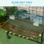 Fakhri Bird Cage, with Stand, Wheels, Toys, for Budgies, Finches, Parakeets 79L x 49W x 133H cm