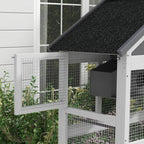 Fakhri Bird Cage w/ Stands for Finches, Parakeets, Small Birds, Grey 171H x 92L x 52Wcm