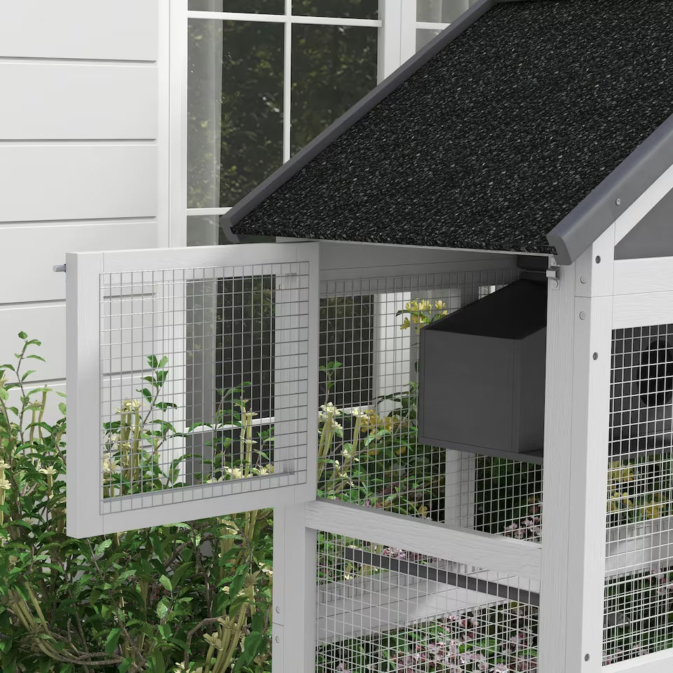 Fakhri Bird Cage w/ Stands for Finches, Parakeets, Small Birds, Grey 171H x 92L x 52Wcm