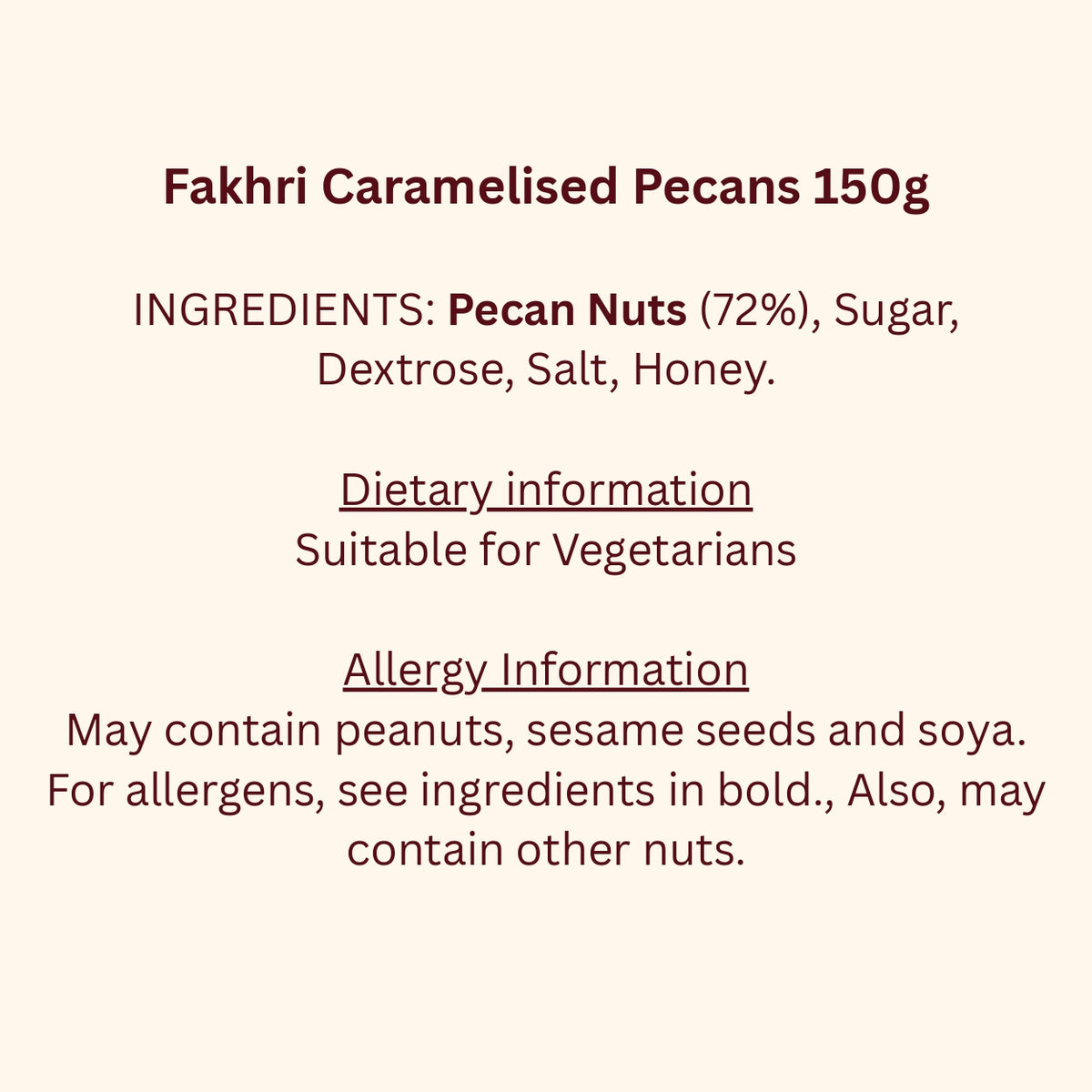 Fakhri Caramelised Pecans 150g (Pack of 1)