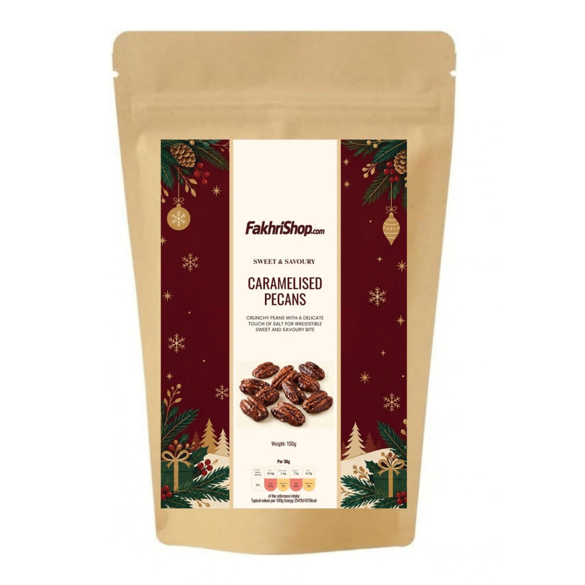 Fakhri Caramelised Pecans 150g (Pack of 1)