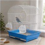Fakhri Curved Bird Travel Cage Blue 34x28x43cm