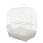 Fakhri Curved Small Bird Travel Cage White 34 x 28 x 43cm