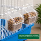 Fakhri Dual Split level Small Bird Travel Cage Blue 37 x 30 x 48cm
