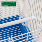 Fakhri Dual Split level Small Bird Travel Cage Blue 37 x 30 x 48cm