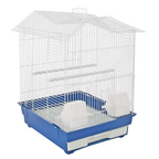Fakhri Dutch Gable-style Portable Bird Small Cage Blue 44 x 40 x 54cm