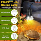 Fakhri E27 Reptile Black Ceramic Heat Lamp Holders with 39" Hanging Chain & 280cm Cable (Pack of 1)