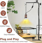 Fakhri E27 Reptile Brown Ceramic Heat Lamp Holders with 39" Hanging Chain & 280cm Cable (Pack of 1)