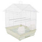 Fakhri Gable-style Portable Bird Small Cage White 44 x 40.5 x 53cm