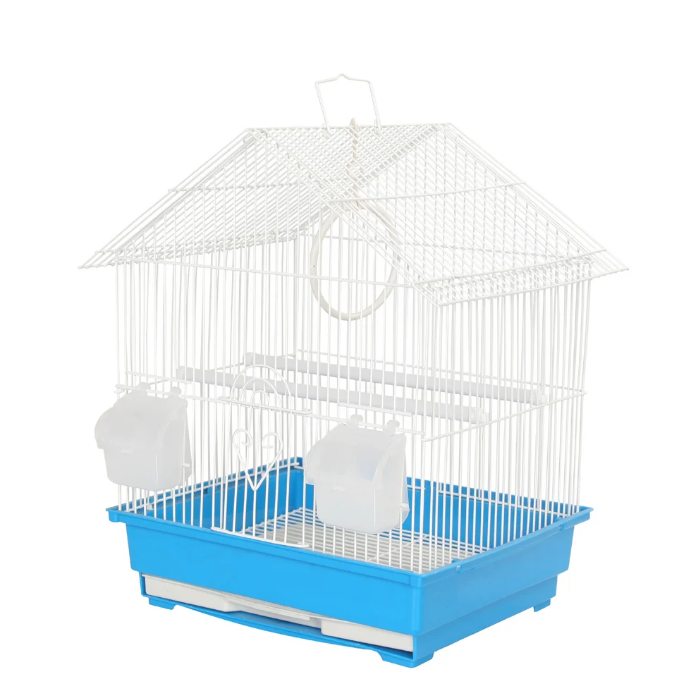 Fakhri Gable-style Small Bird Travel Cage Blue 37 x 31 x 43cm