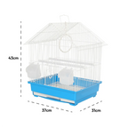 Fakhri Gable-style Small Bird Travel Cage Blue 37 x 31 x 43cm