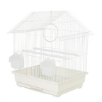 Fakhri Gable Style Small Bird Travel Cage White 37 x 31 x 43cm