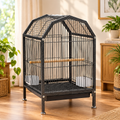 Fakhri Living and Home Portable Metal Pet Bird Cage 33x33x47cm