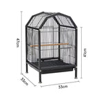 Fakhri Living and Home Portable Metal Pet Bird Cage 33x33x47cm